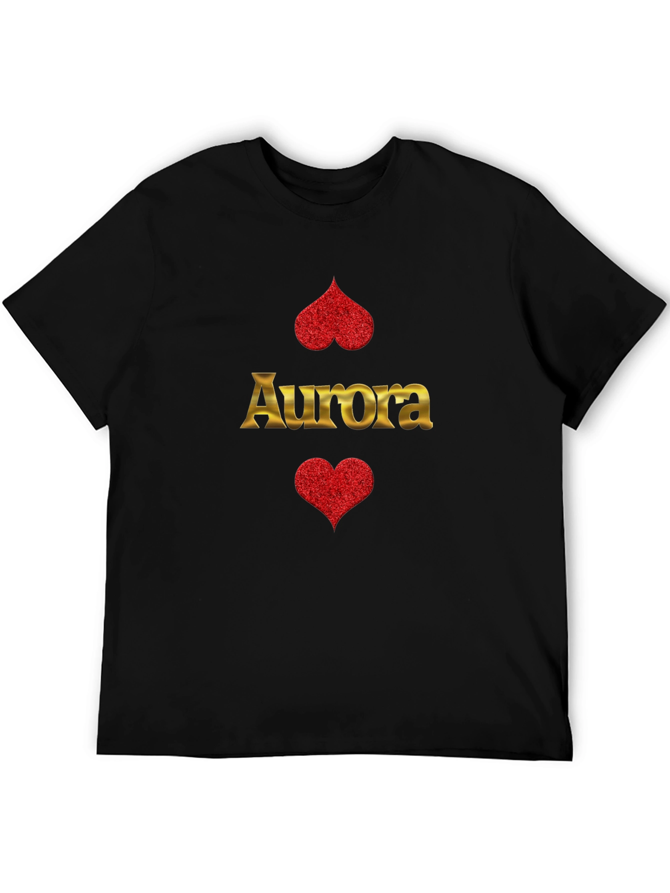 Aurora Heart Graphic T-Shirt - Black