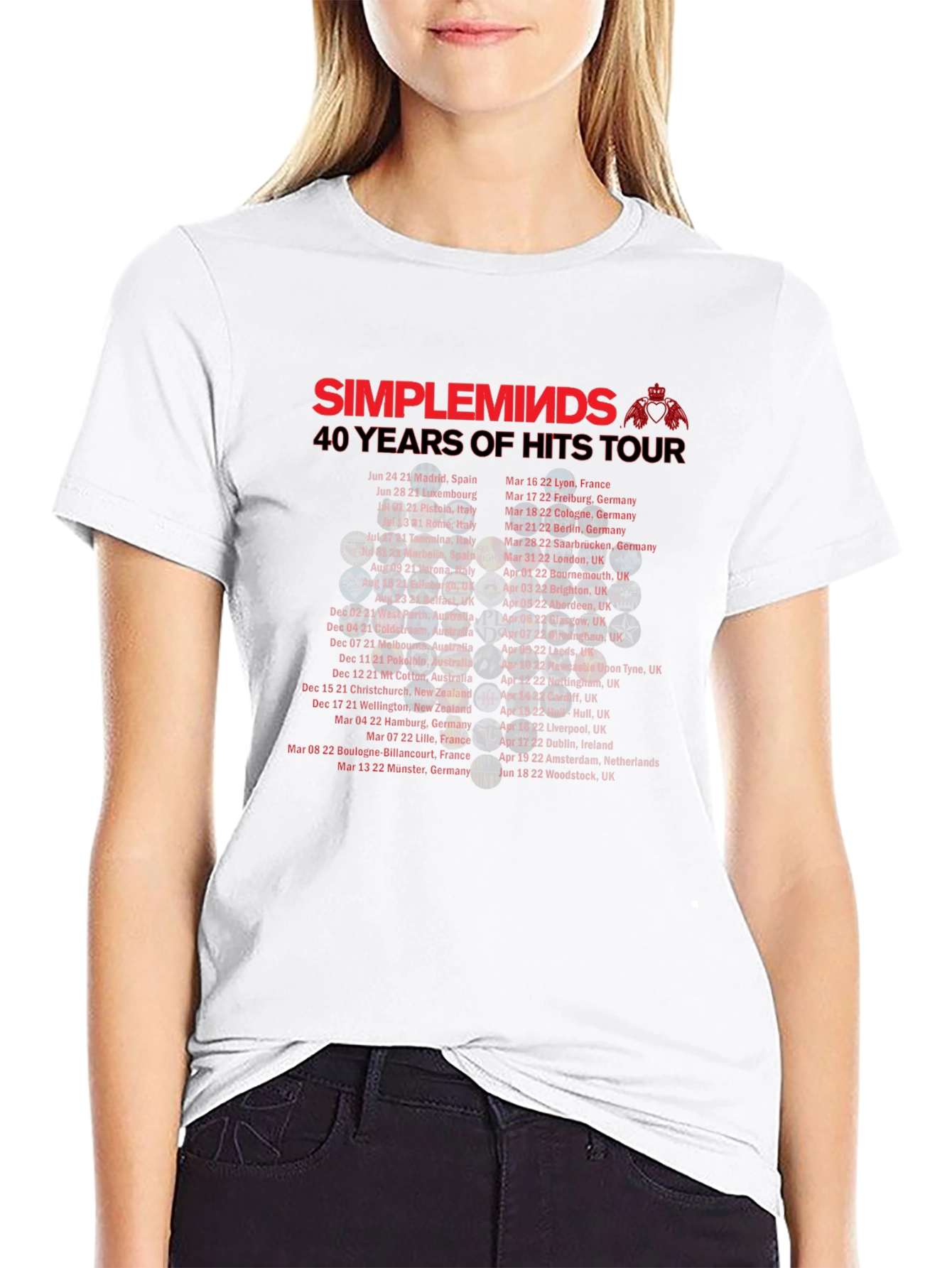 Simple Minds 40 Years of Hits Tour T-Shirt