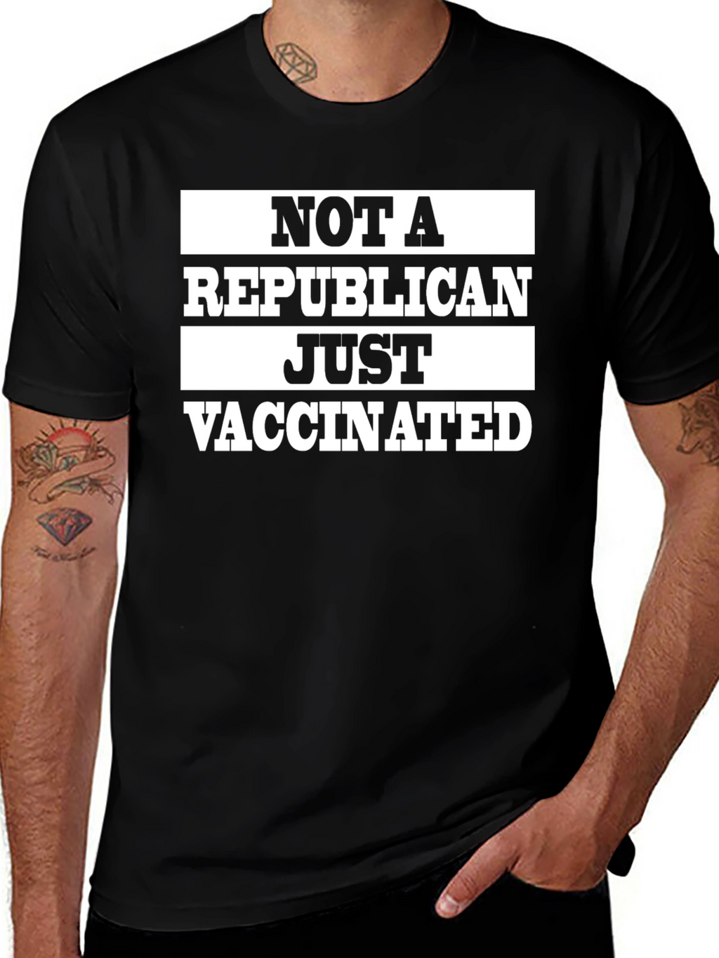 Not a Republican Just Vaccinated Graphic Tee