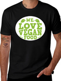 We Love Vegan Food T-Shirt - Black Cotton Tee