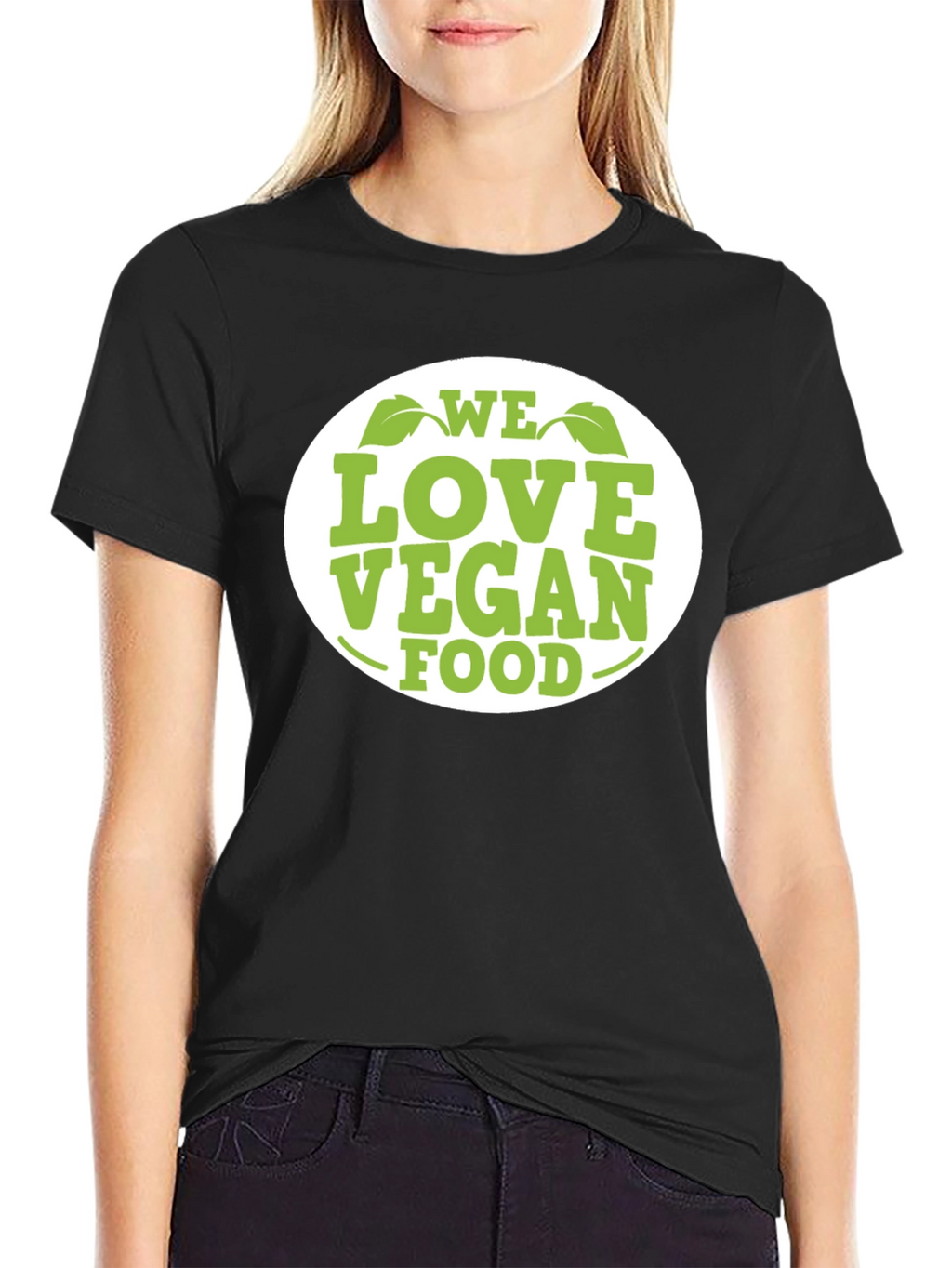 We Love Vegan Food T-Shirt - Black Cotton Tee