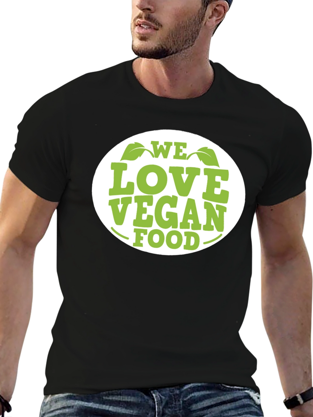 We Love Vegan Food T-Shirt - Black Cotton Tee