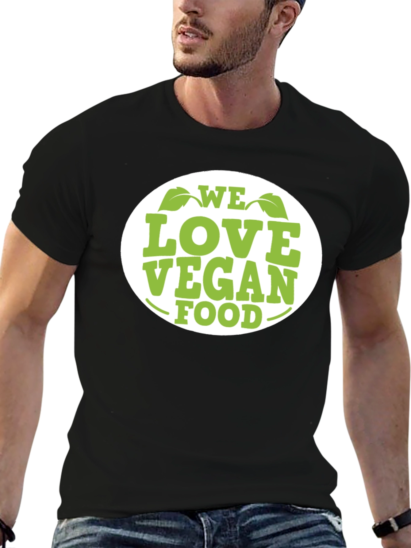 We Love Vegan Food T-Shirt - Black Cotton Tee