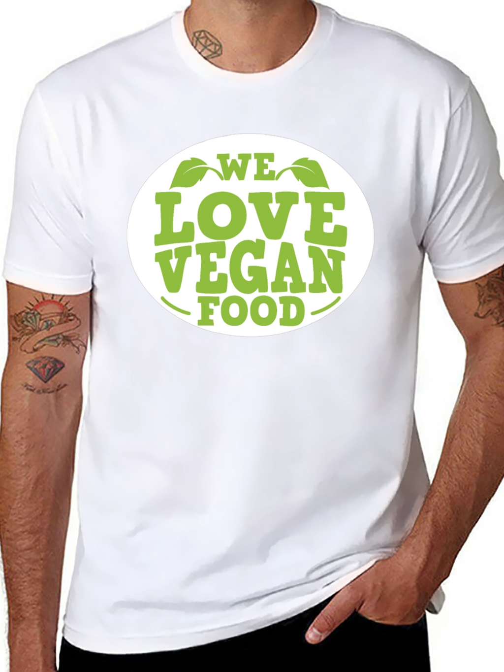 We Love Vegan Food T-Shirt - Black Cotton Tee