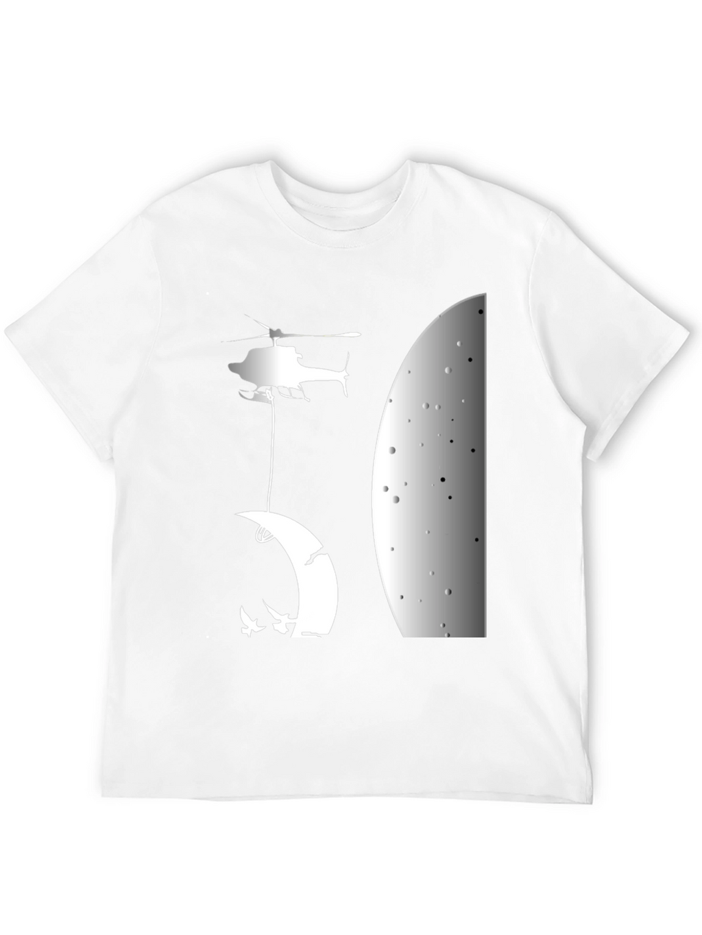 Helicopter Moon T-Shirt - Unique Graphic Tee