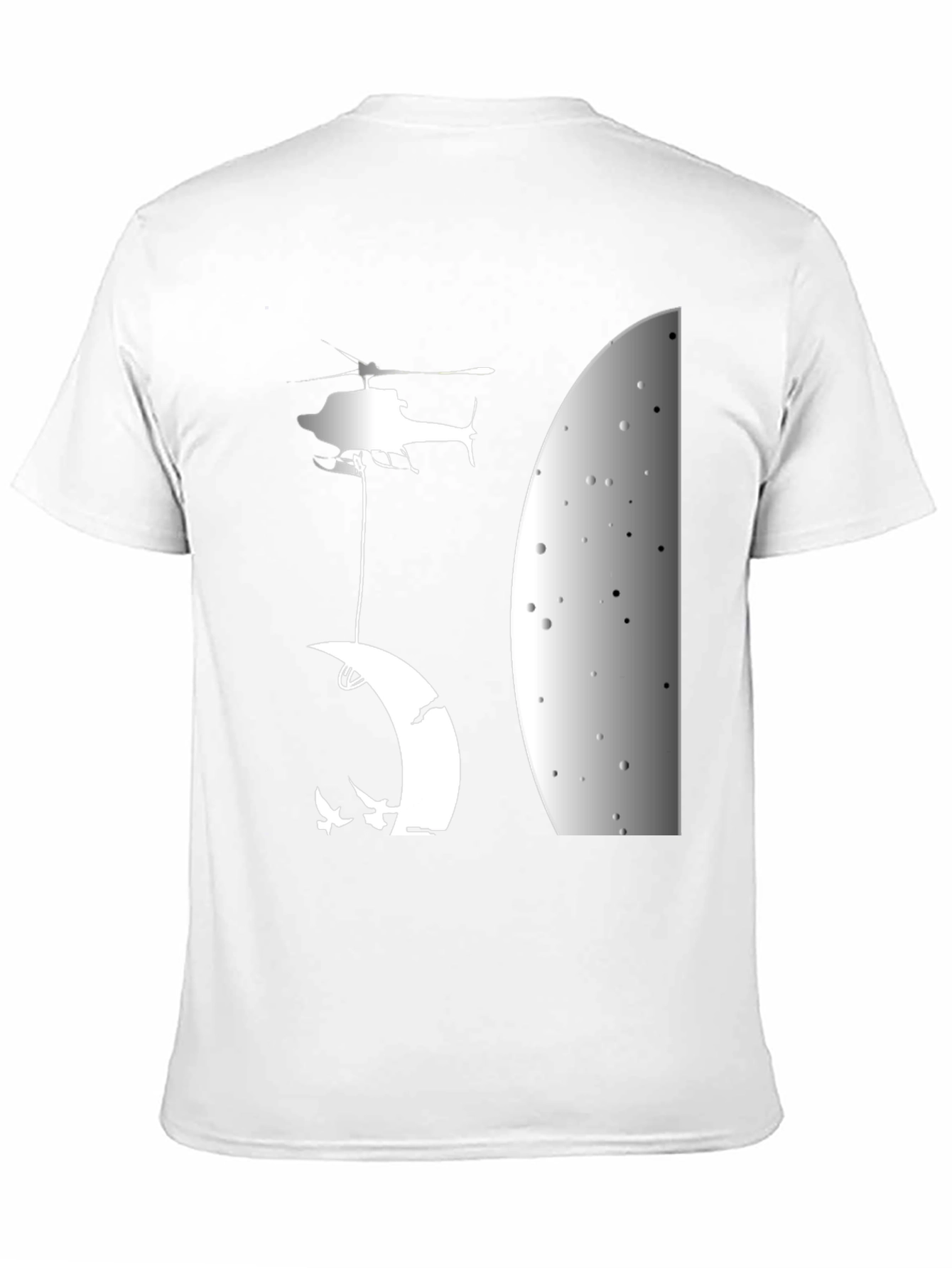 Helicopter Moon T-Shirt - Unique Graphic Tee