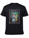Santas Favorite Multimedia Artist Ugly Christmas Sweater T-Shirt