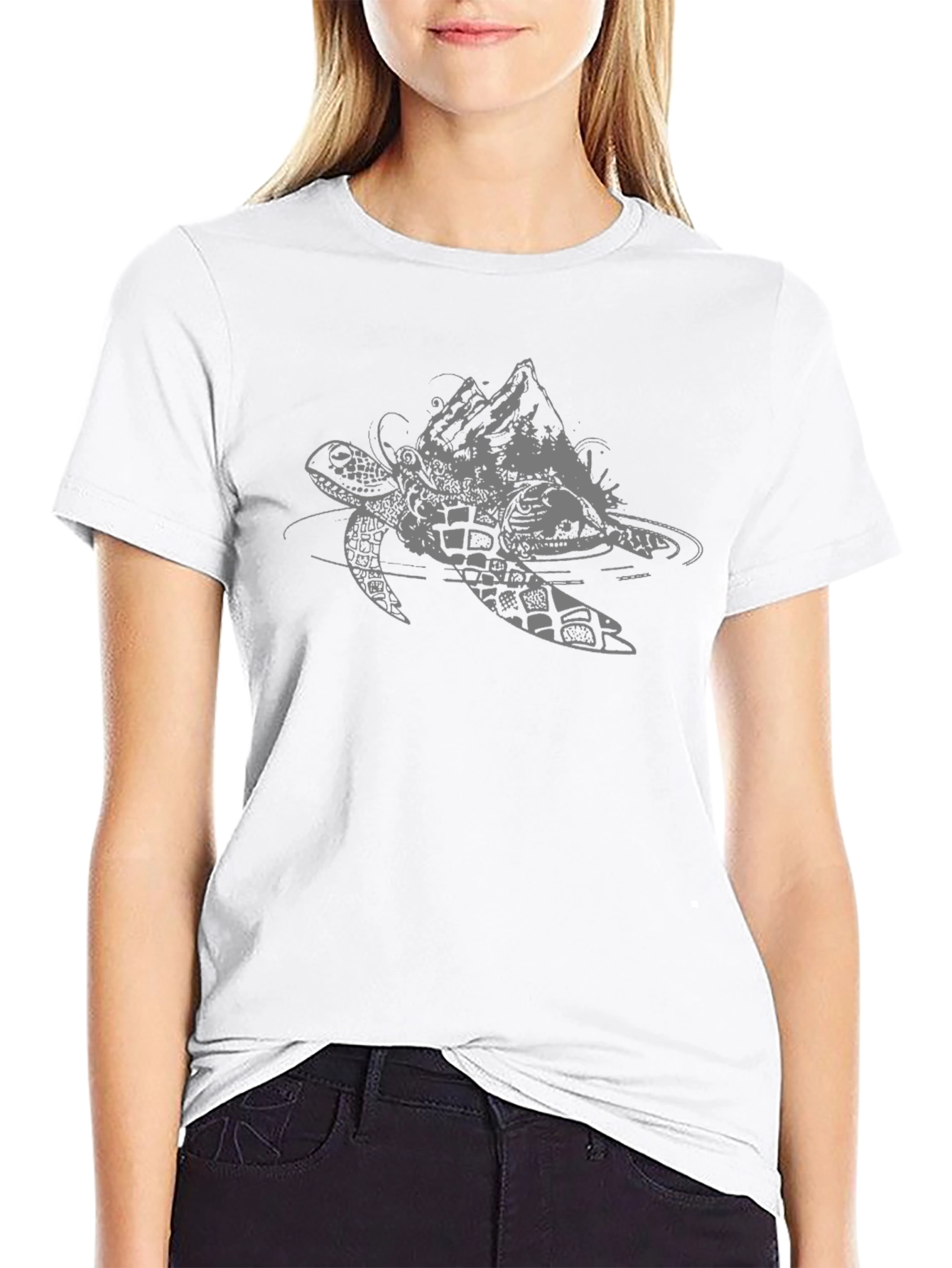 Turtle & Mountain Graphic Tee