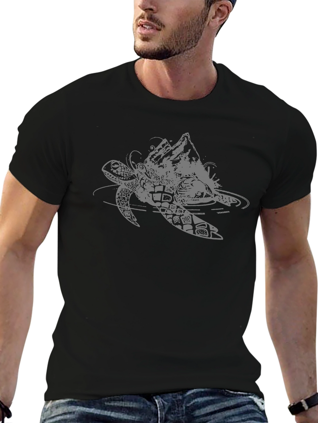 Turtle & Mountain Graphic Tee