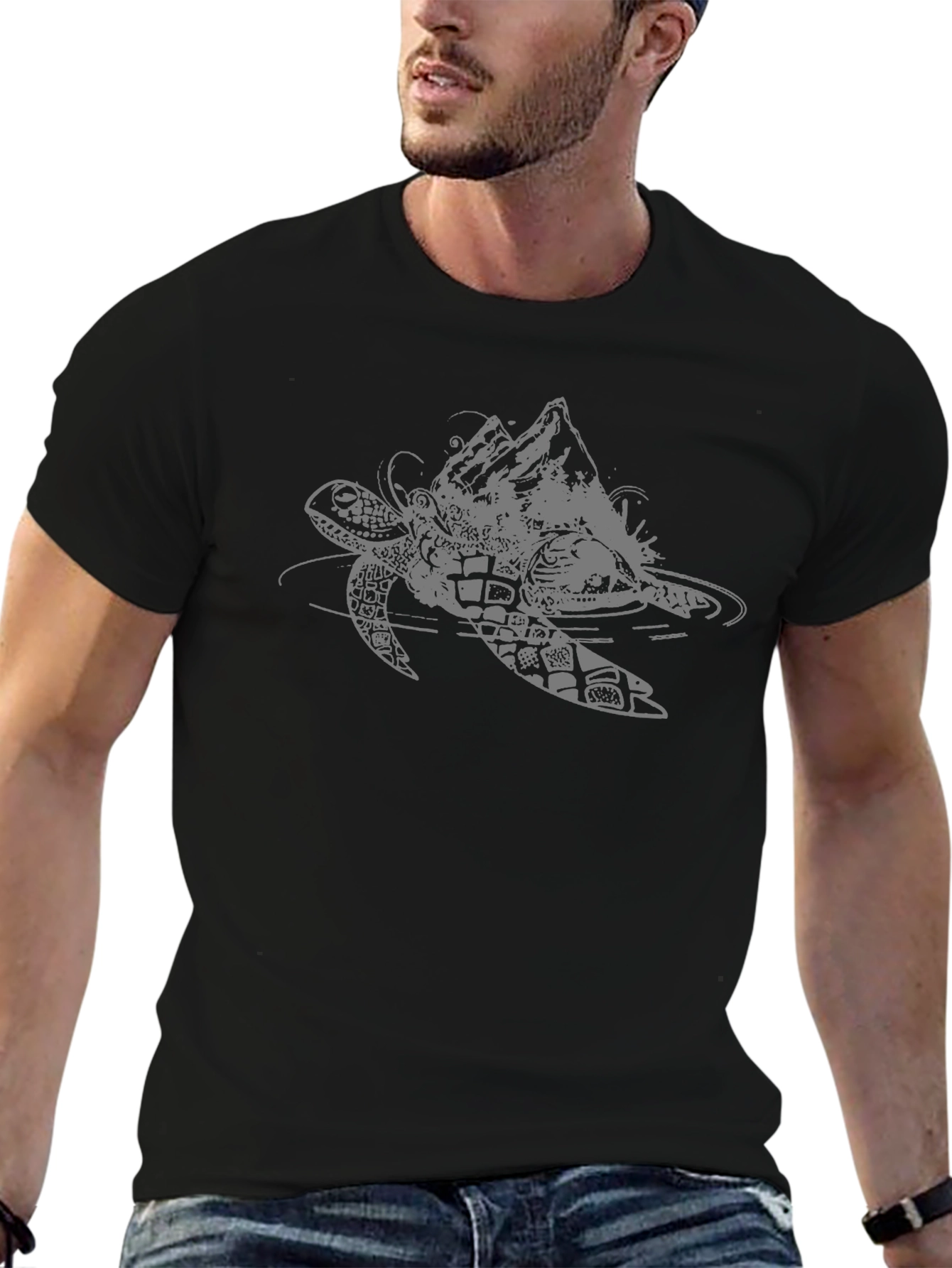 Turtle & Mountain Graphic Tee