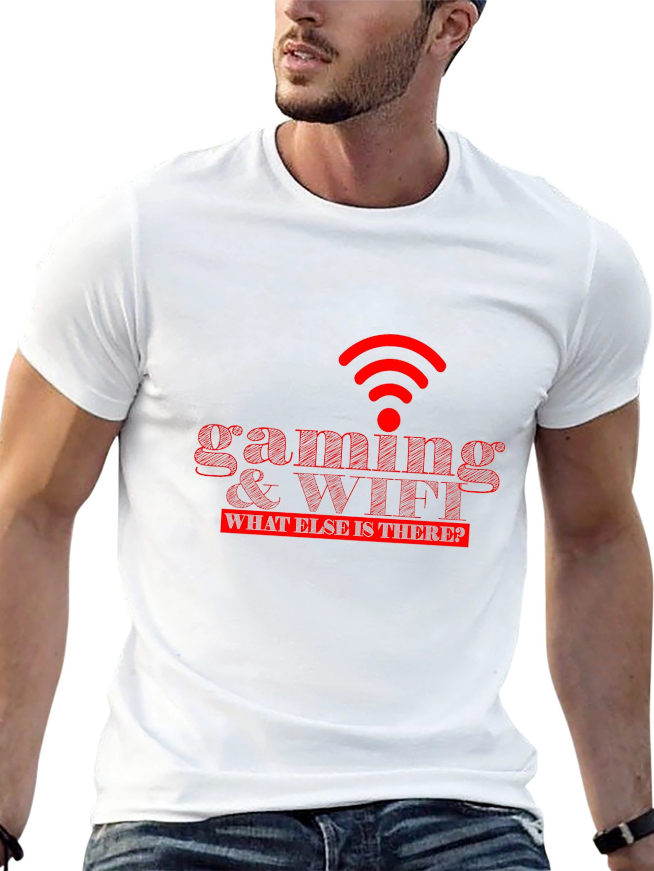 Gaming & WiFi Mens Graphic Tee - Black