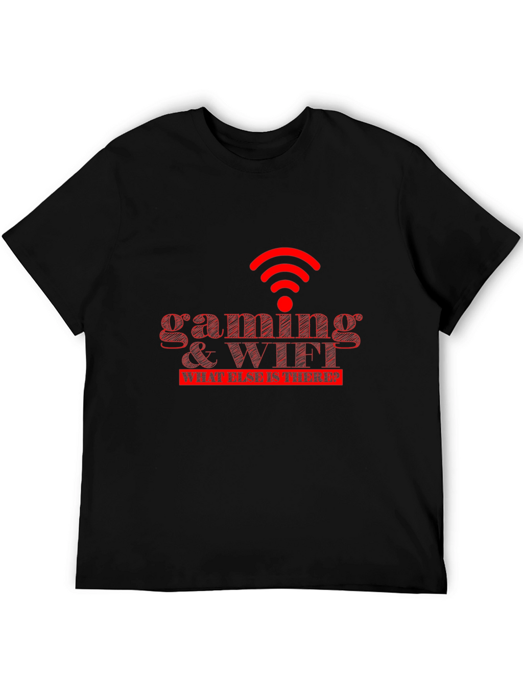 Gaming & WiFi Mens Graphic Tee - Black