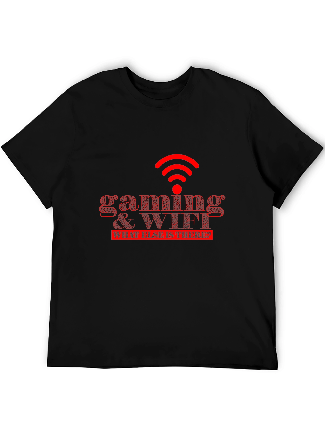 Gaming & WiFi Mens Graphic Tee - Black