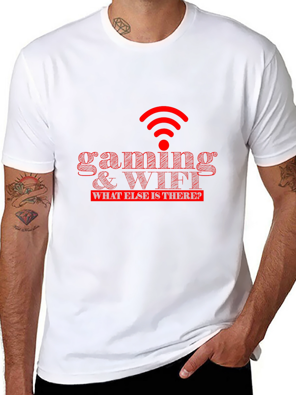 Gaming & WiFi Mens Graphic Tee - Black