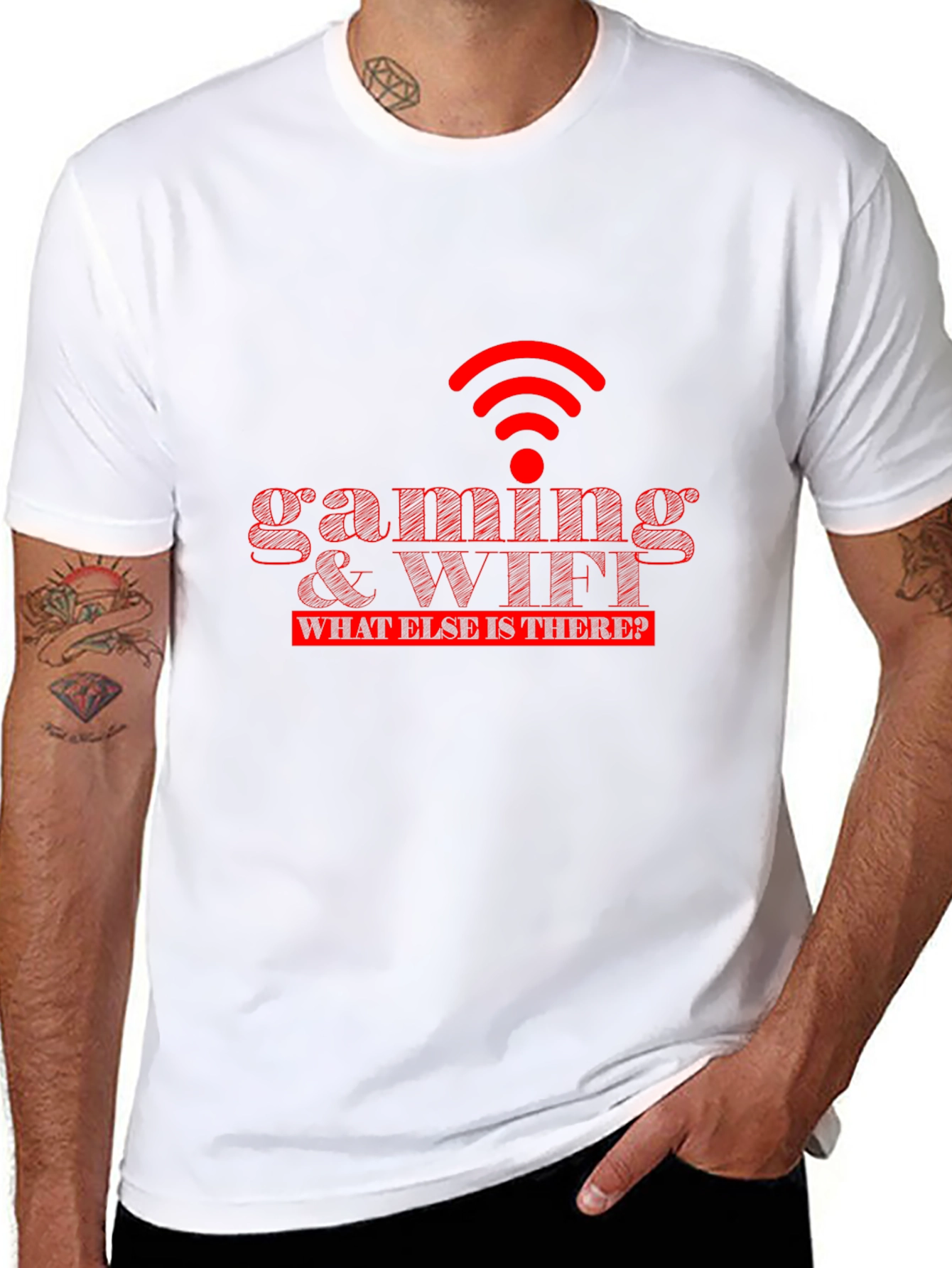 Gaming & WiFi Mens Graphic Tee - Black
