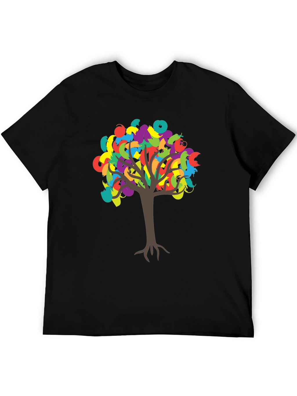 Colorful Tree Graphic T-Shirt