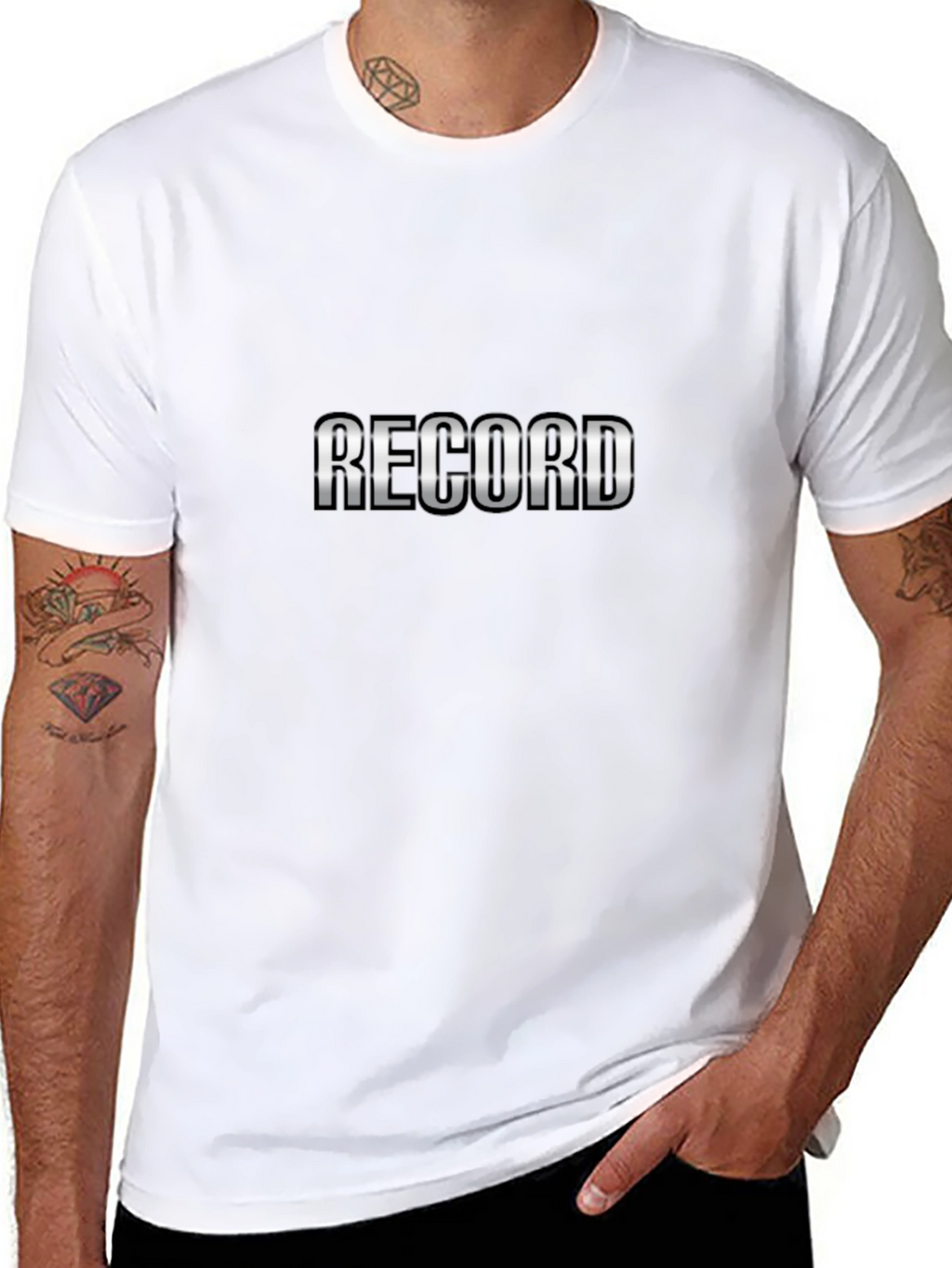 Record Graphic Black T-Shirt