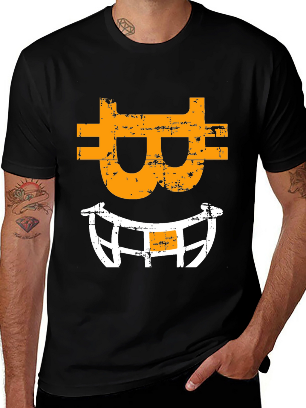 Bitcoin Smile Graphic Tee - Crypto Fan Apparel