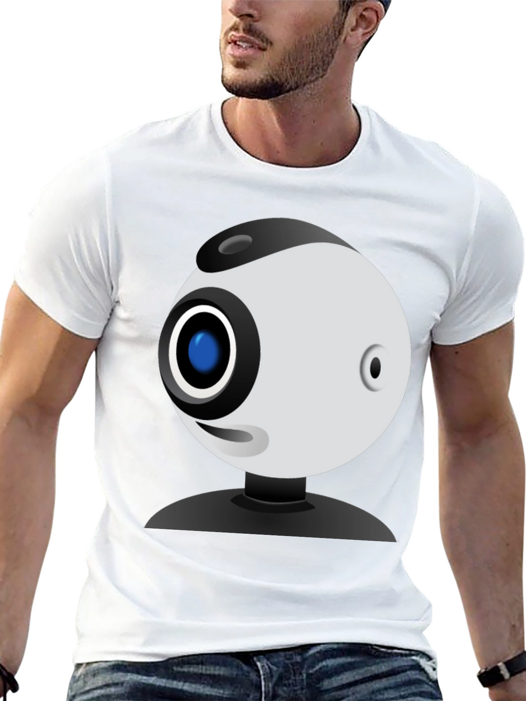 Webcam Graphic Black T-Shirt