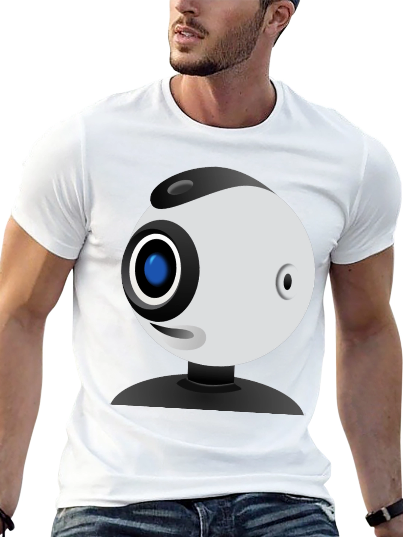 Webcam Graphic Black T-Shirt