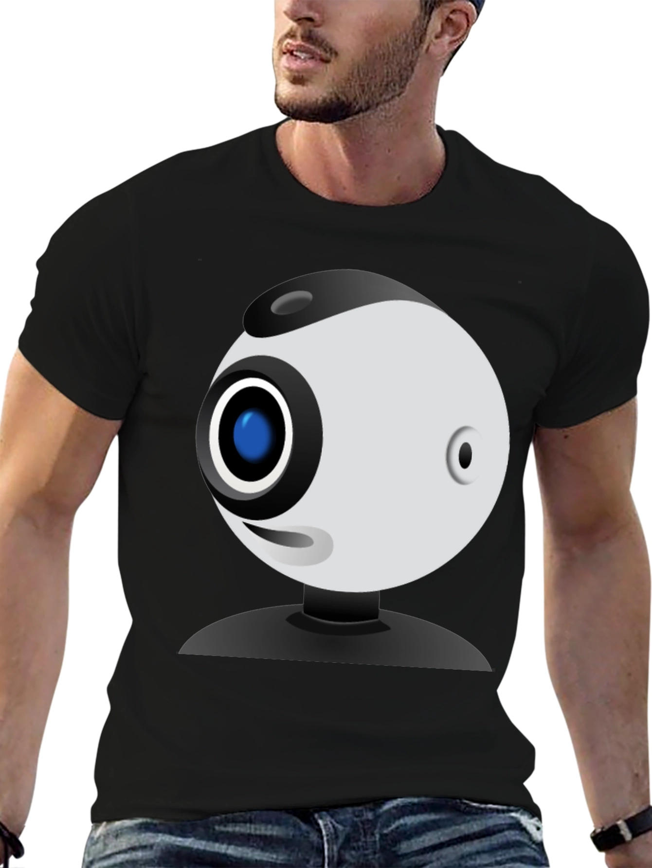 Webcam Graphic Black T-Shirt