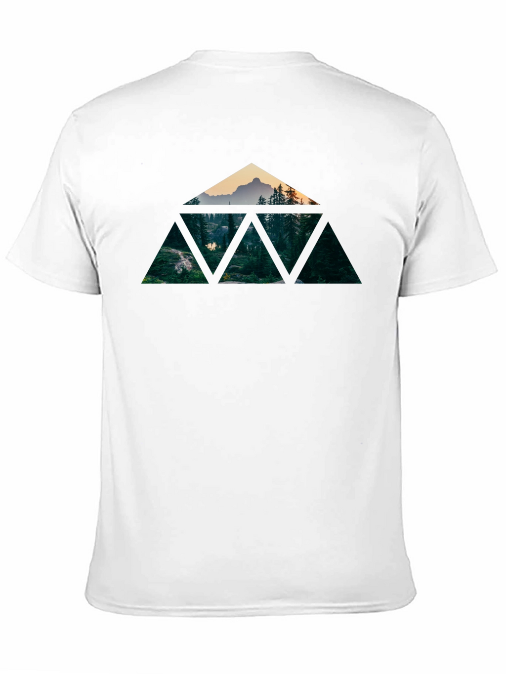 Geometric Mountain Forest T-Shirt