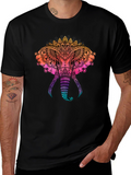 Elephant Mandala Graphic Print Tee