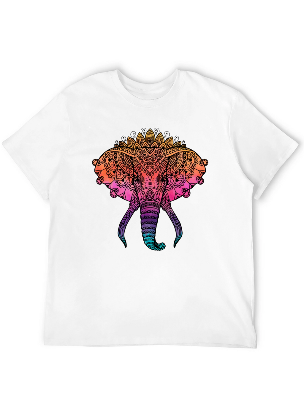 Elephant Mandala Graphic Print Tee