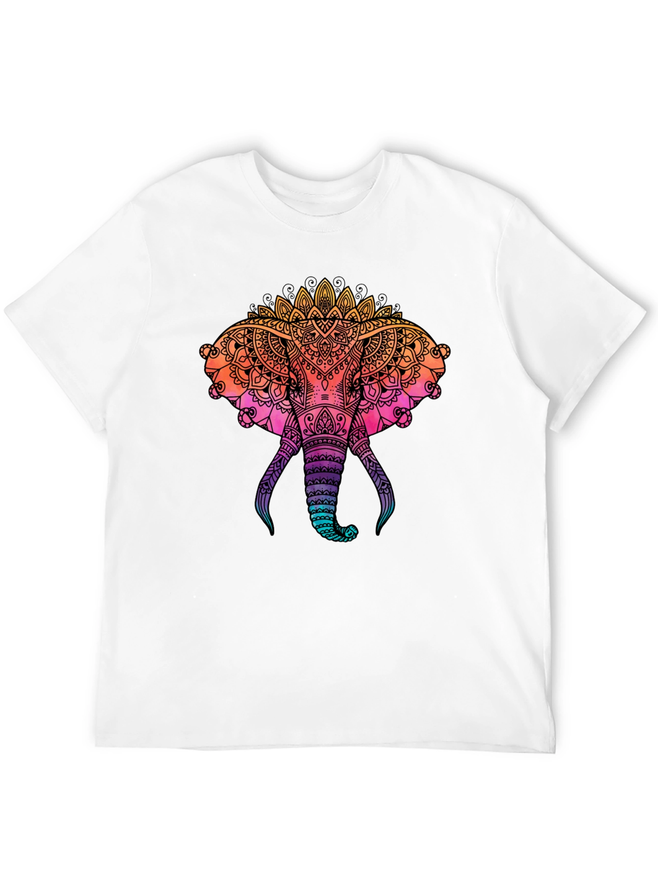 Elephant Mandala Graphic Print Tee