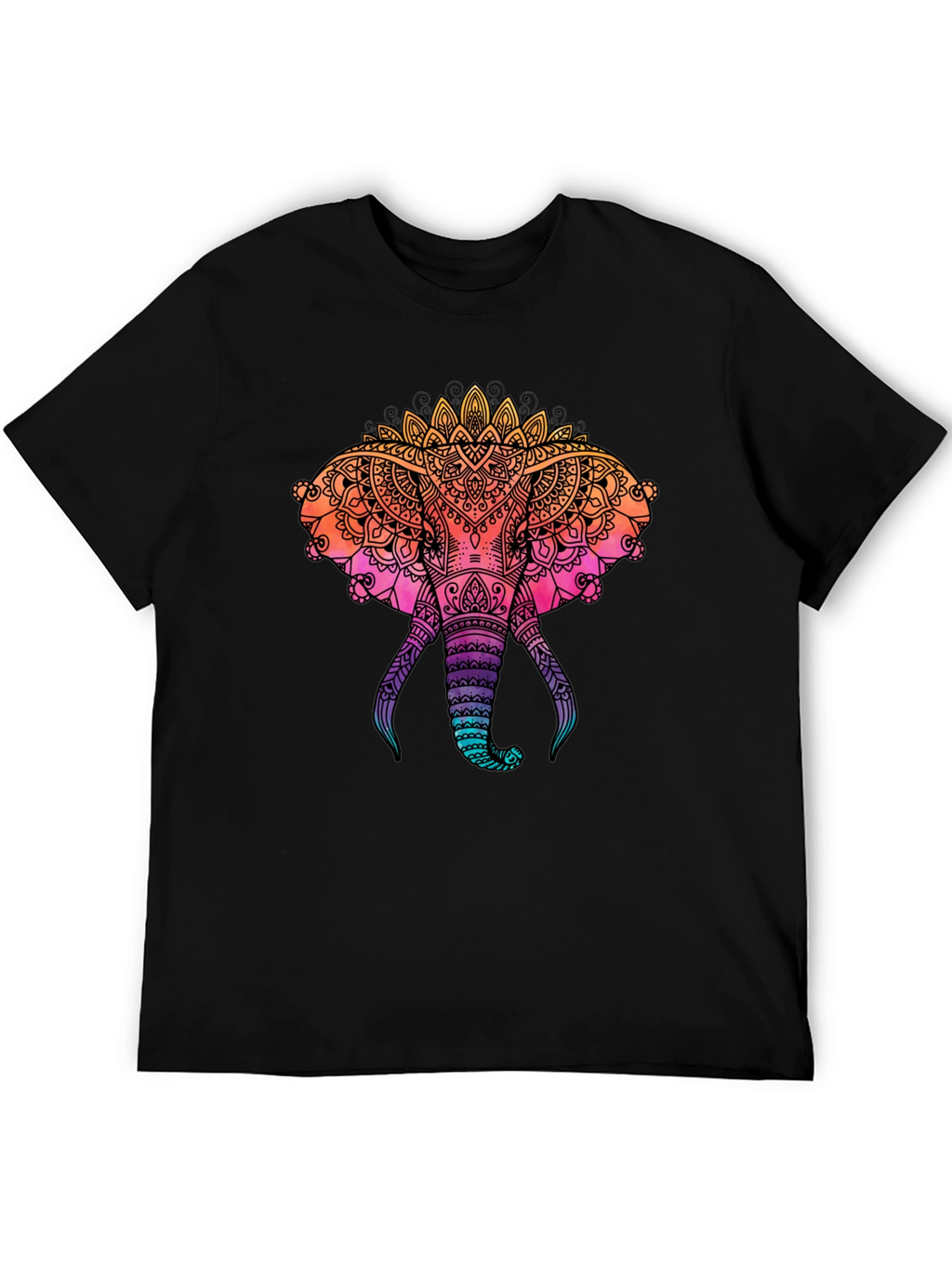Elephant Mandala Graphic Print Tee