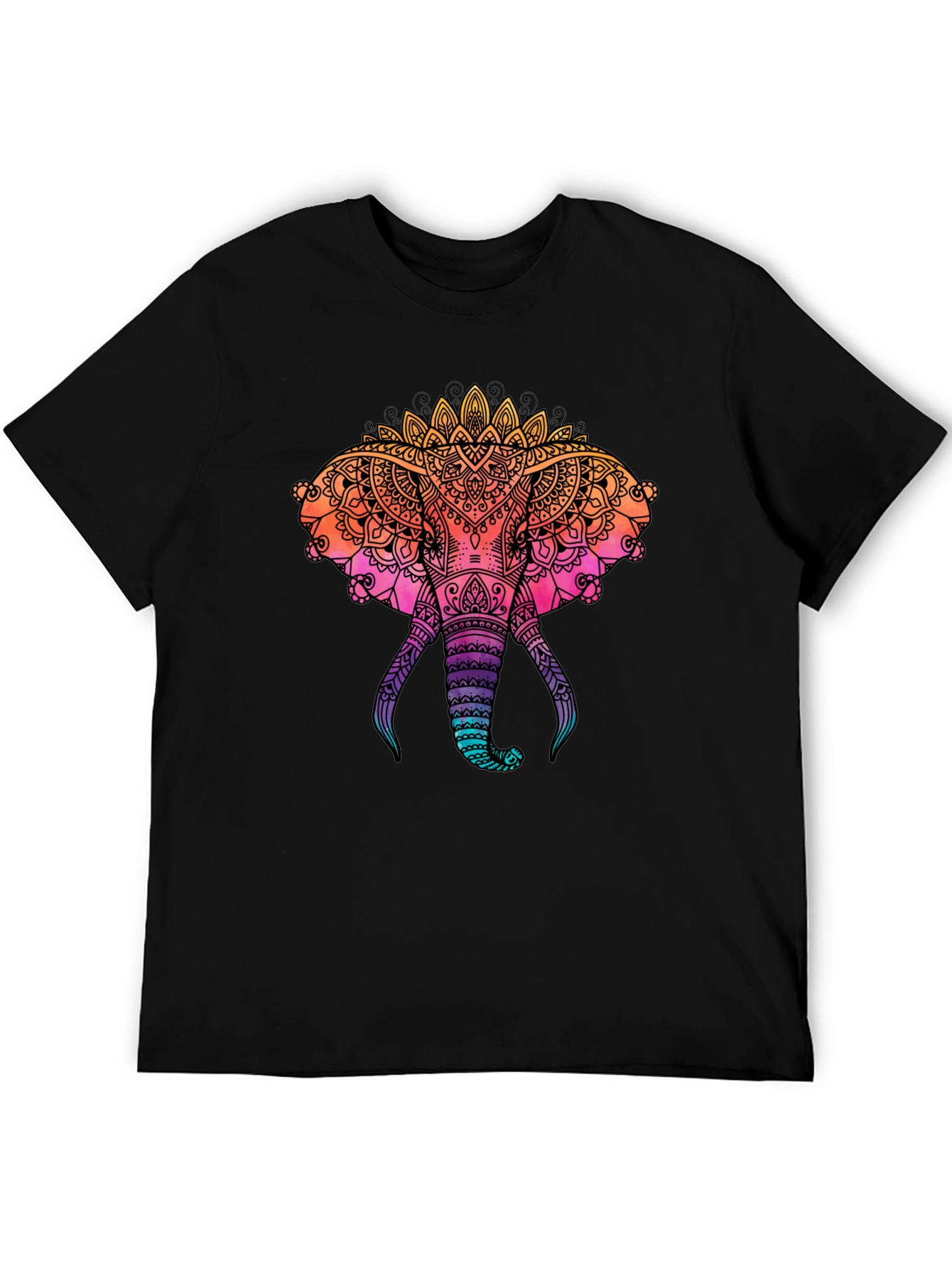 Elephant Mandala Graphic Print Tee