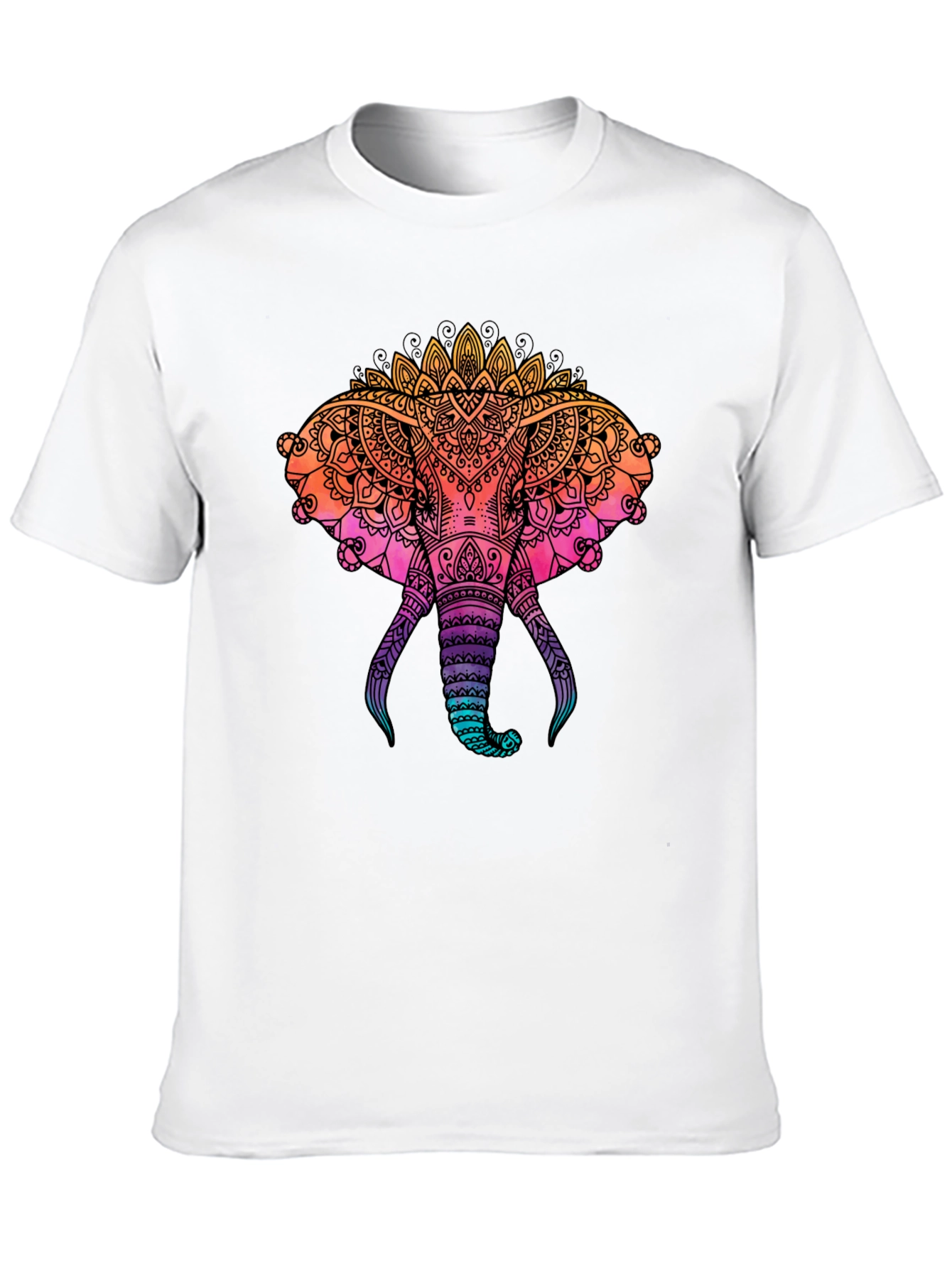 Elephant Mandala Graphic Print Tee
