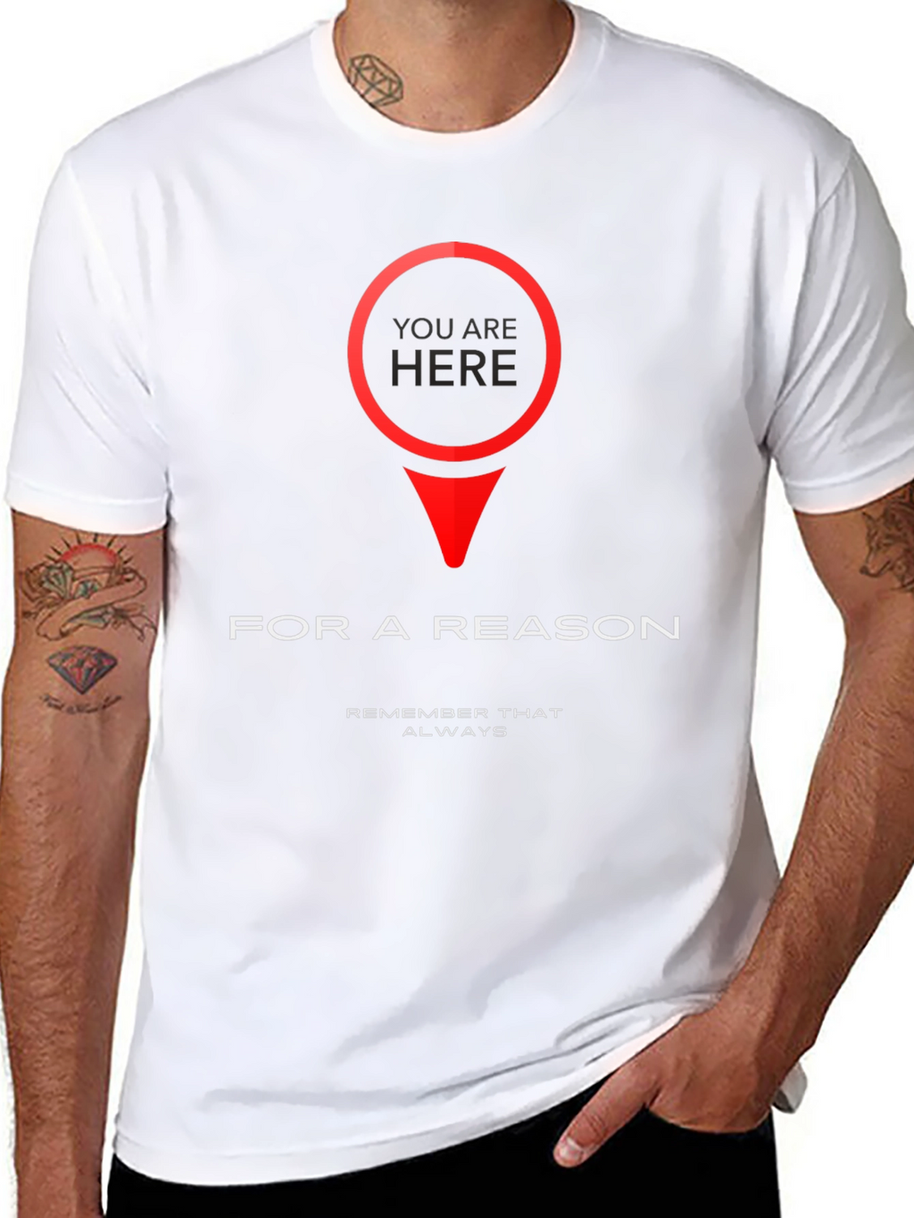 You Are Here T-Shirt - Purposeful & Motivational Design