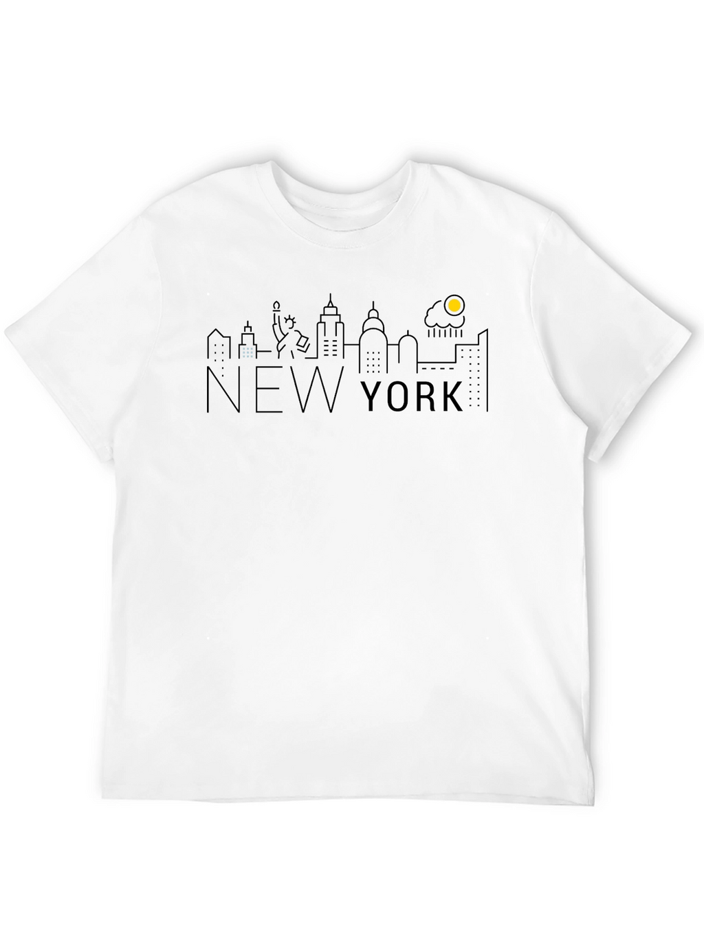 New York City Skyline Graphic Tee - Black