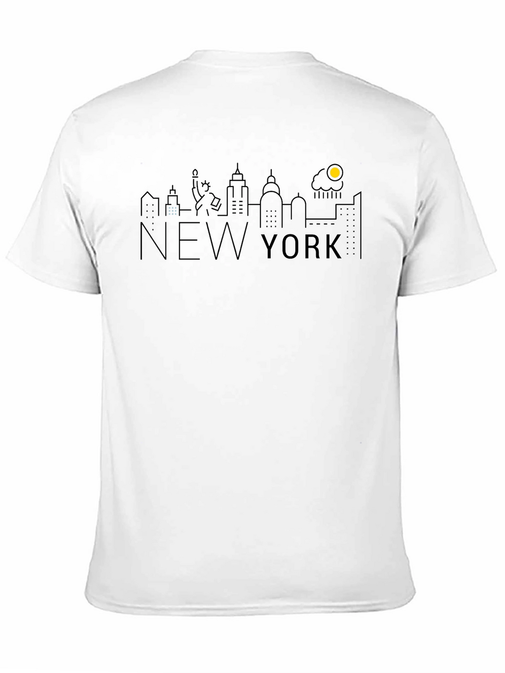 New York City Skyline Graphic Tee - Black