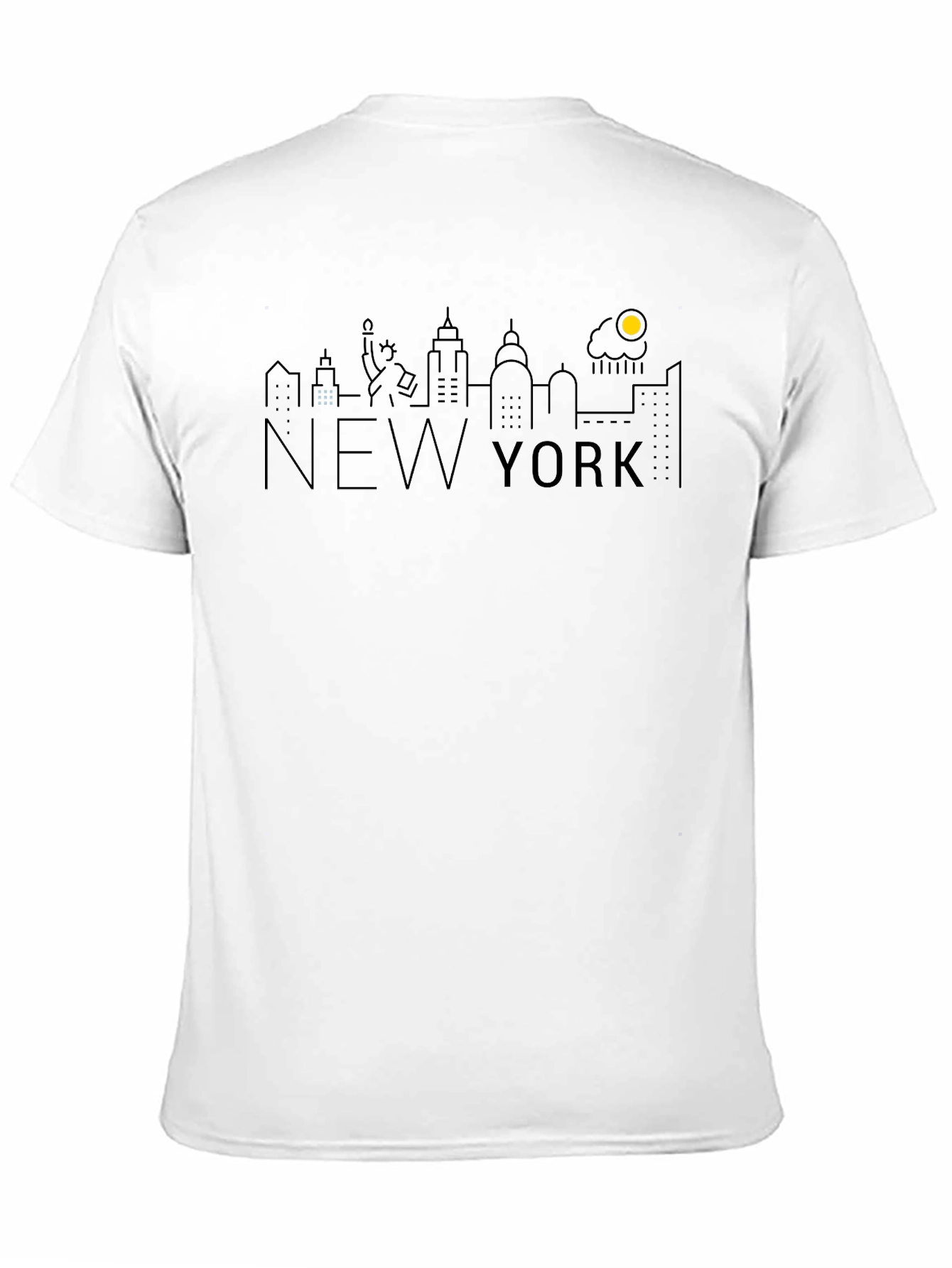 New York City Skyline Graphic Tee - Black