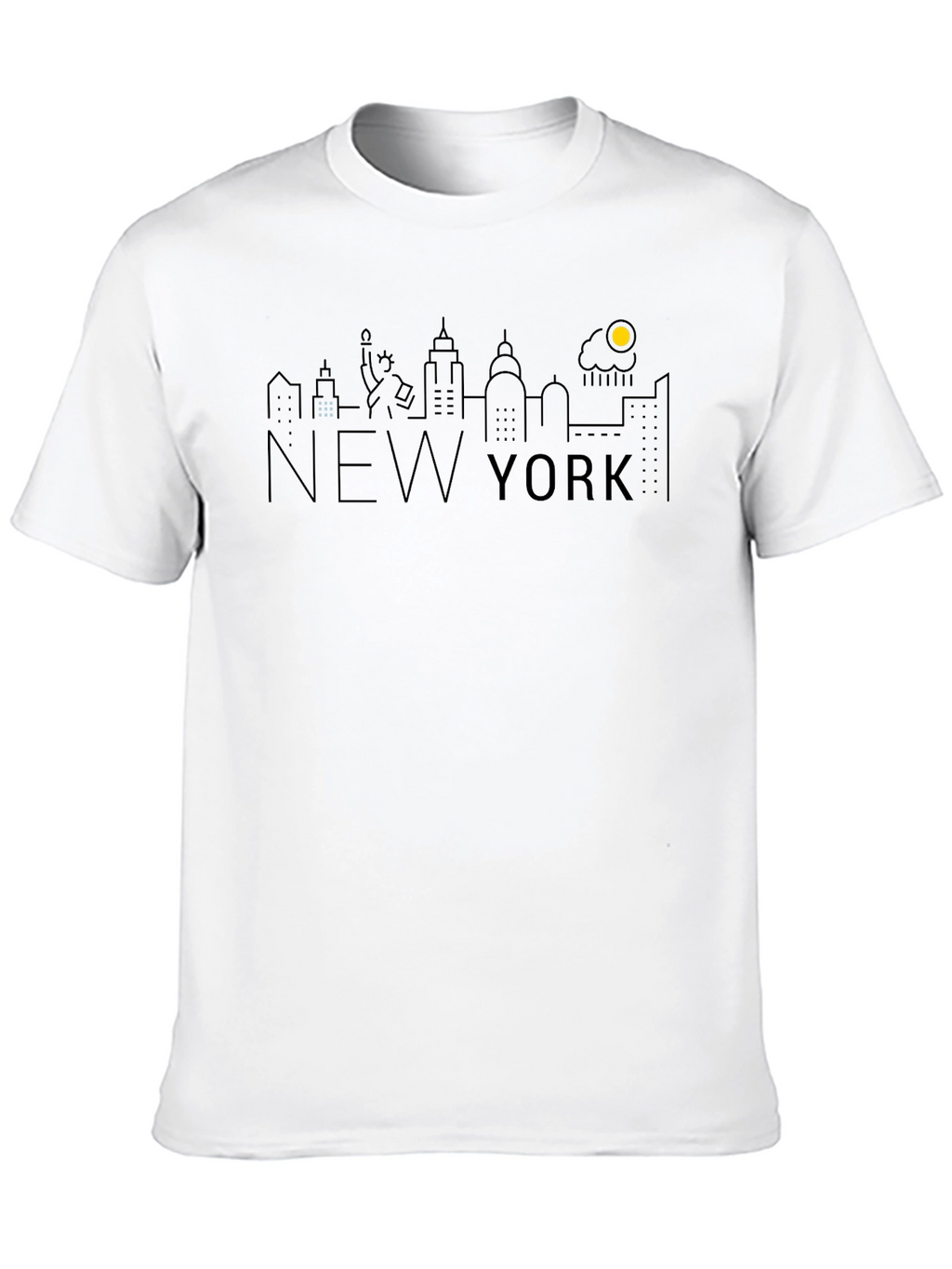New York City Skyline Graphic Tee - Black