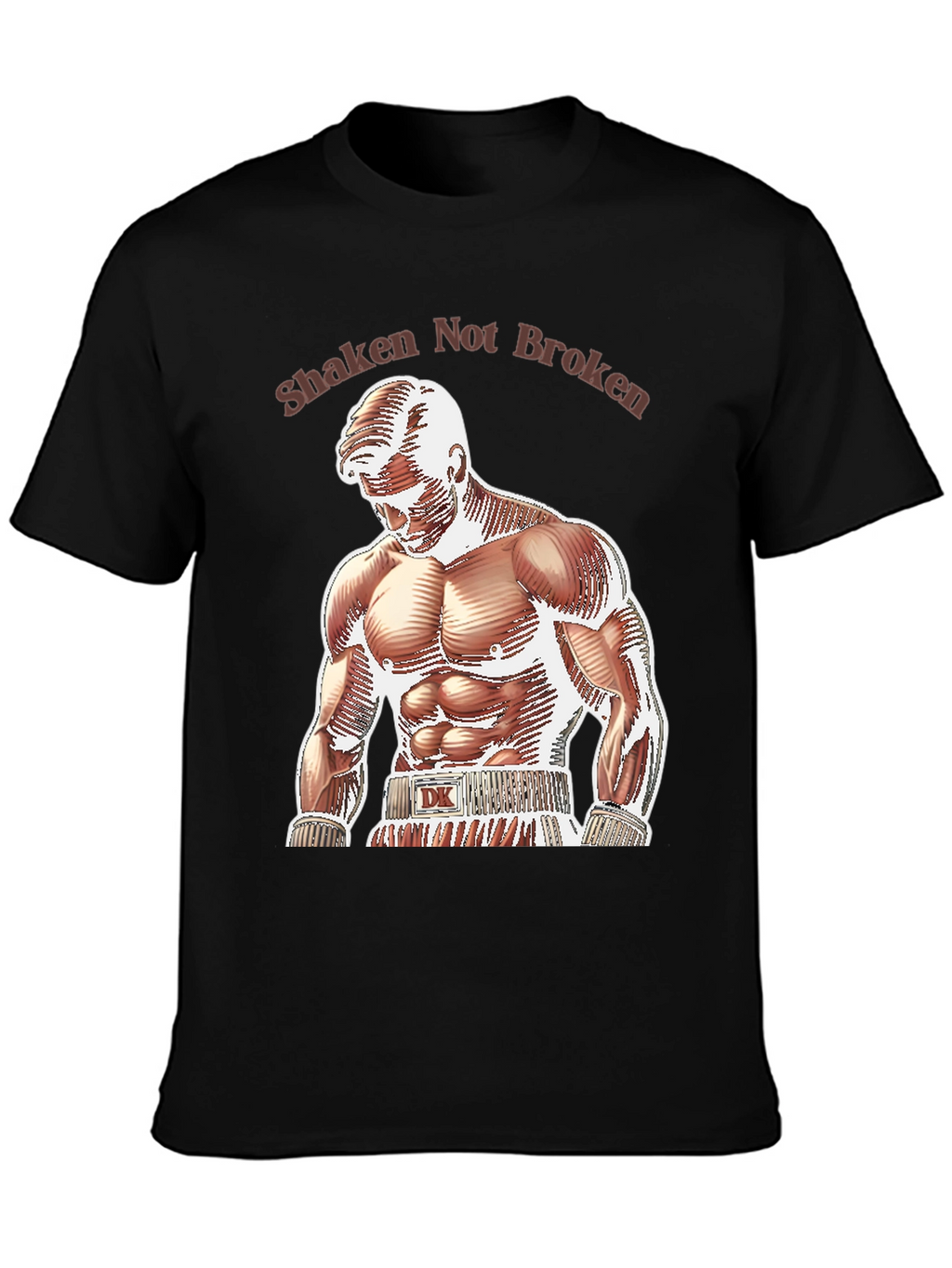 Shaken Not Broken Boxer Graphic T-Shirt