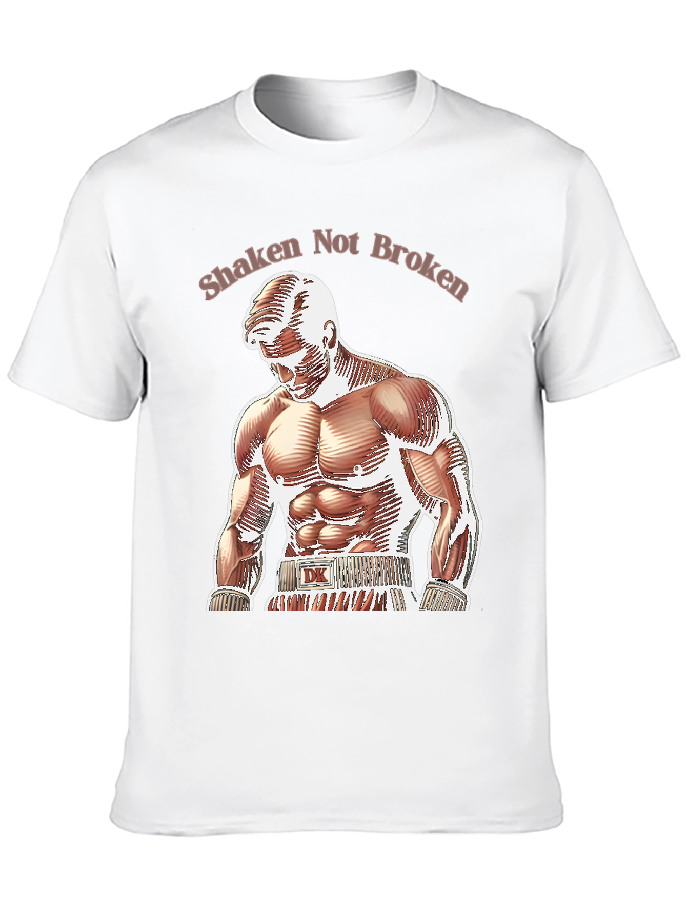 Shaken Not Broken Boxer Graphic T-Shirt