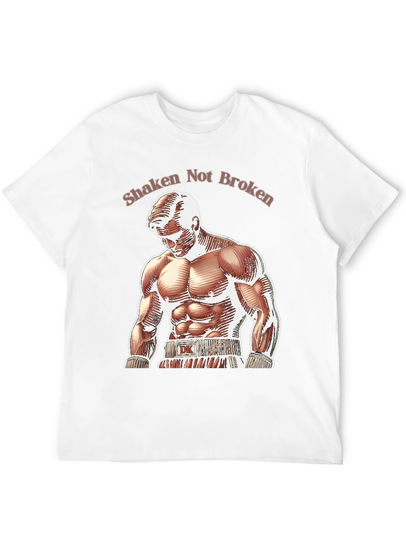 Shaken Not Broken Boxer Graphic T-Shirt