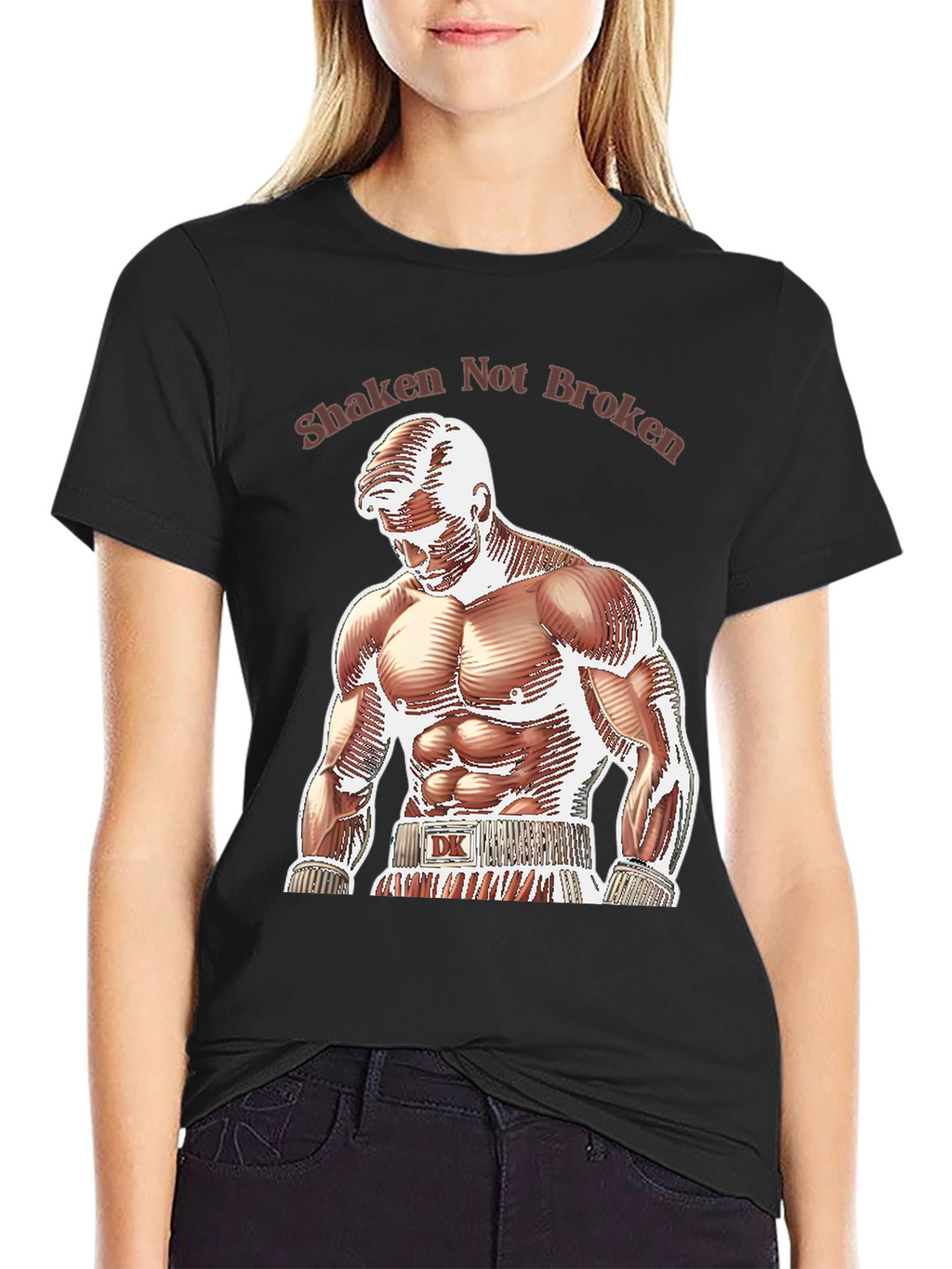 Shaken Not Broken Boxer Graphic T-Shirt