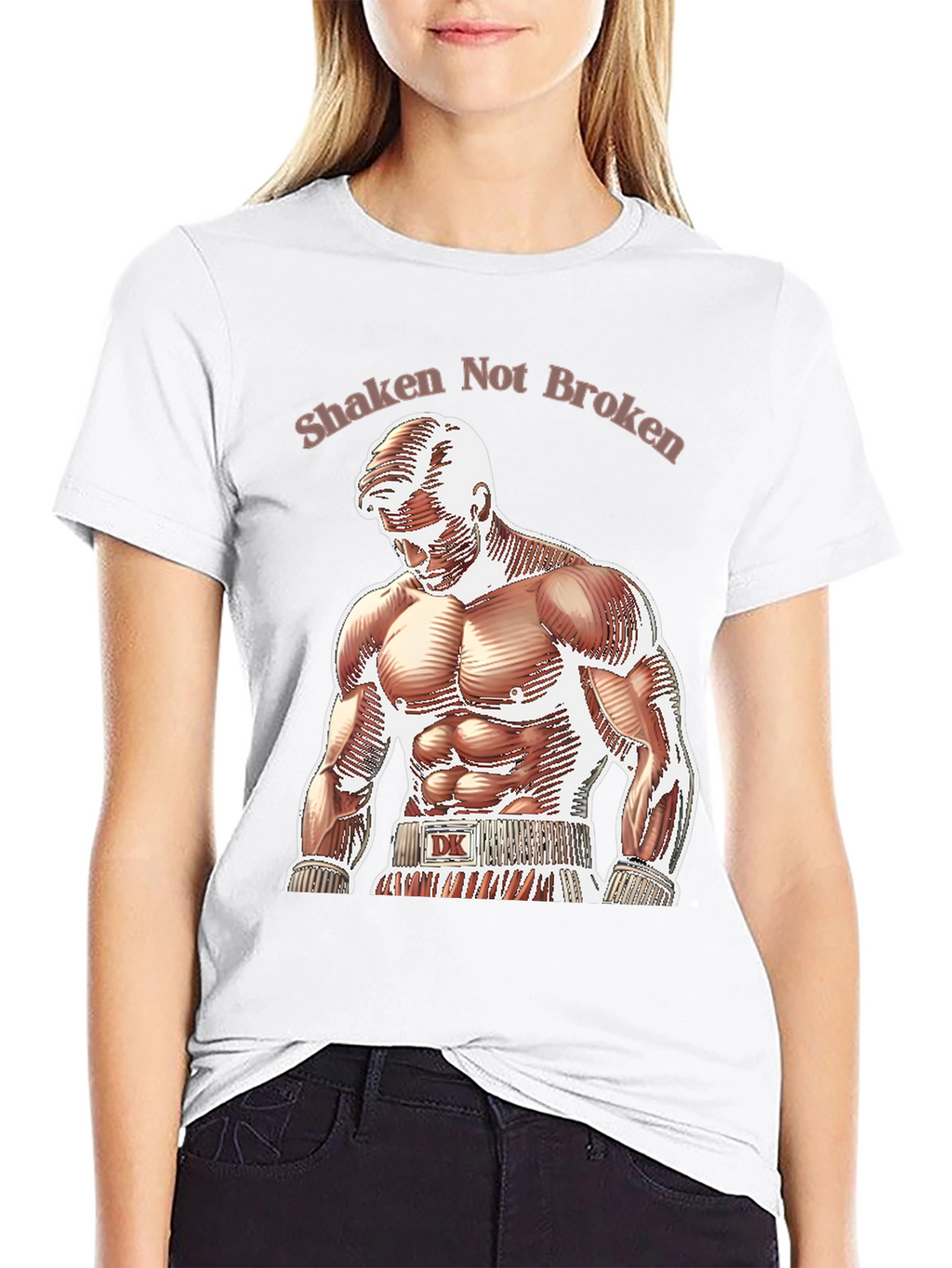 Shaken Not Broken Boxer Graphic T-Shirt