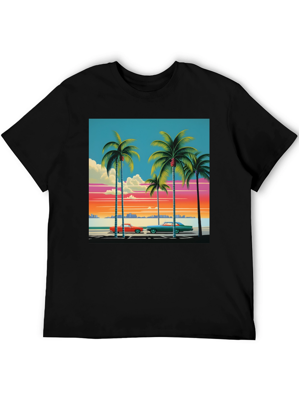 Retro Miami Beach Palm Tree T-Shirt
