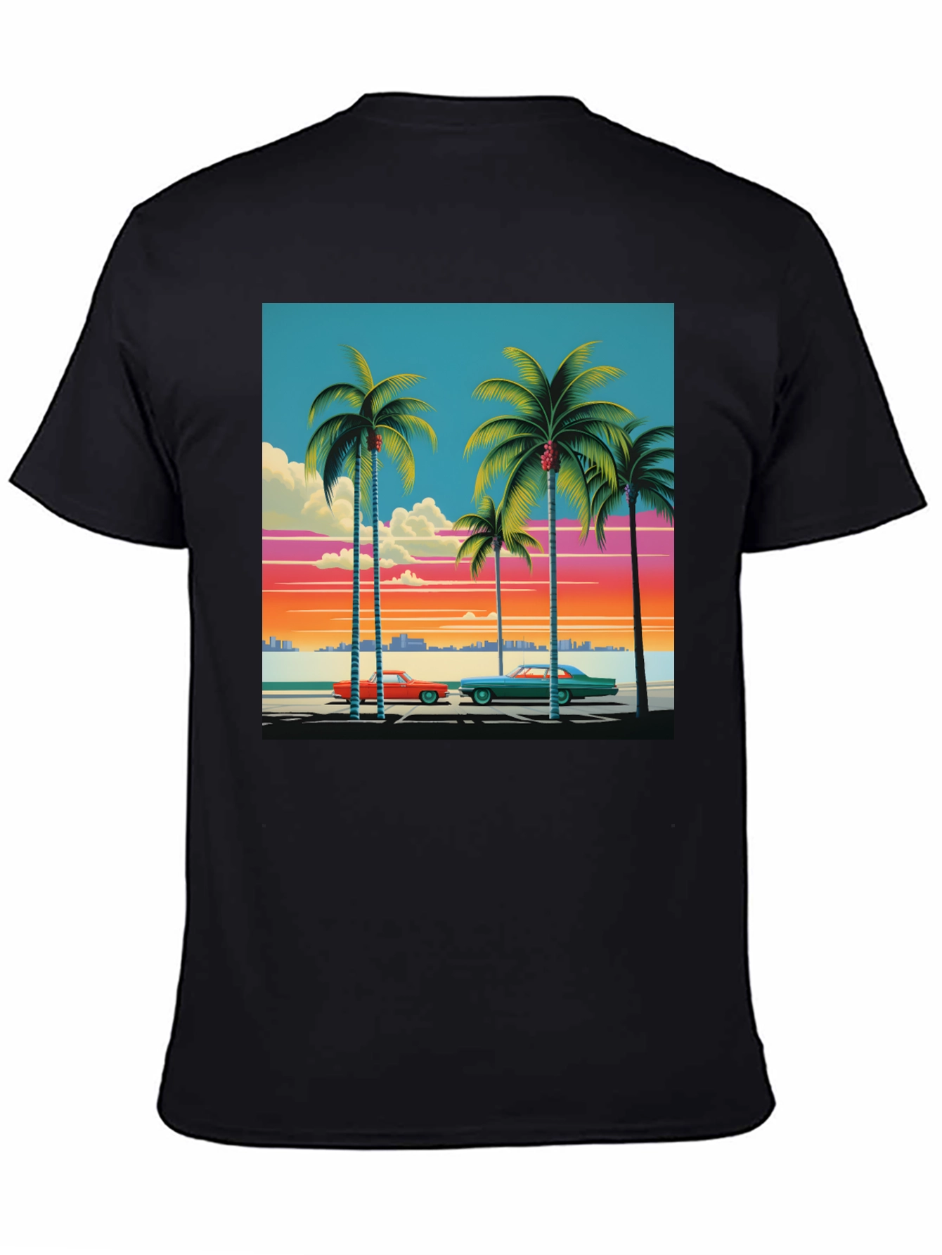 Retro Miami Beach Palm Tree T-Shirt
