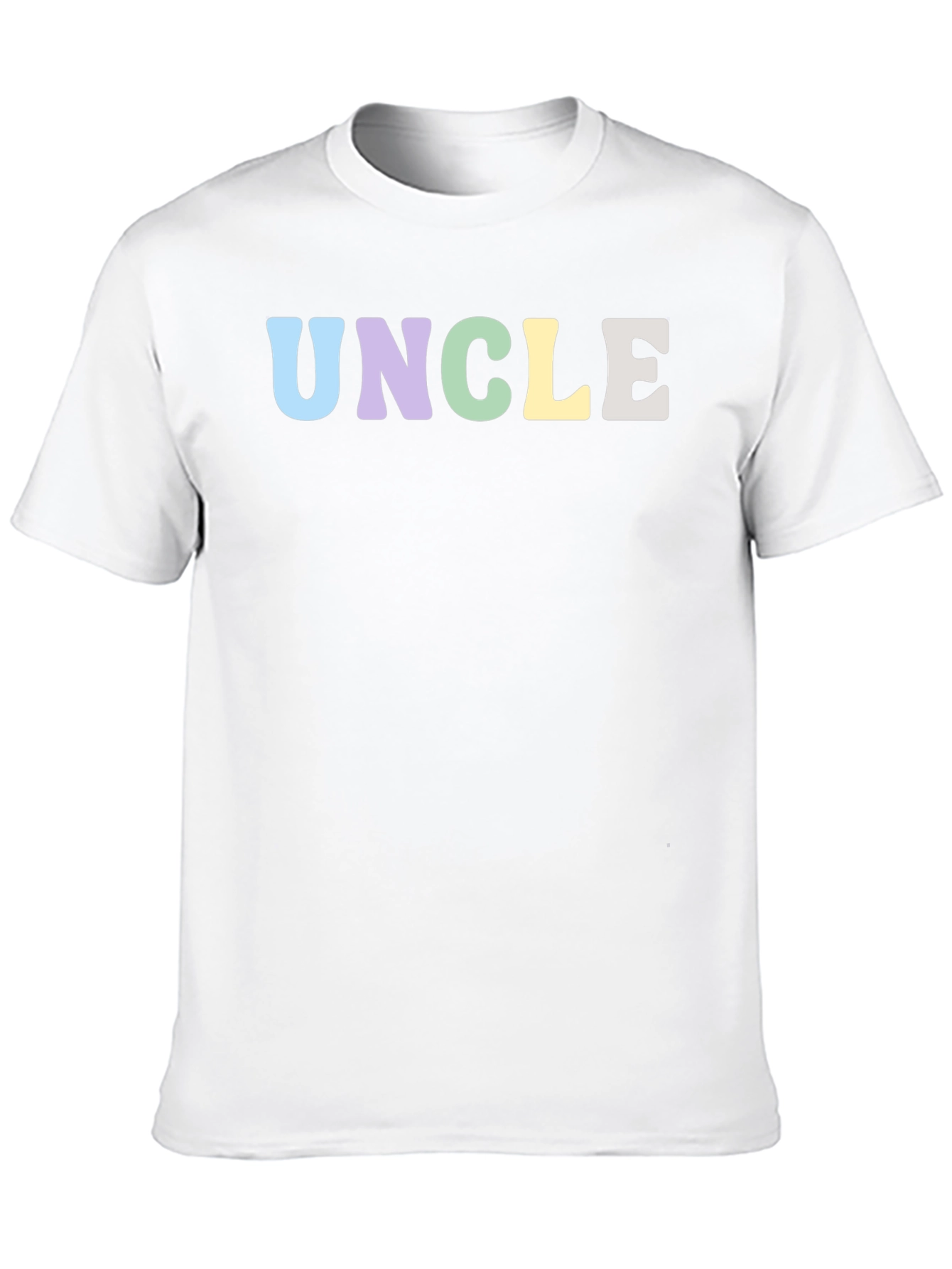 Pastel Uncle T-Shirt - Black Crew Neck