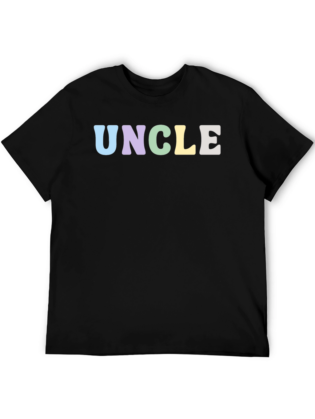 Pastel Uncle T-Shirt - Black Crew Neck