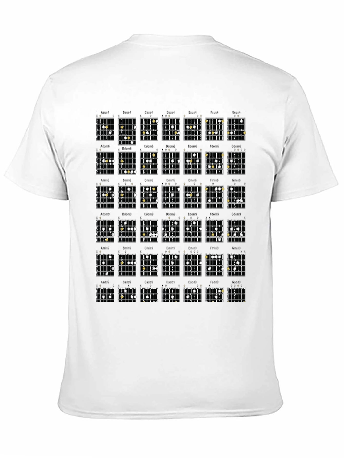 Guitar Chords Graphic Print T-Shirt