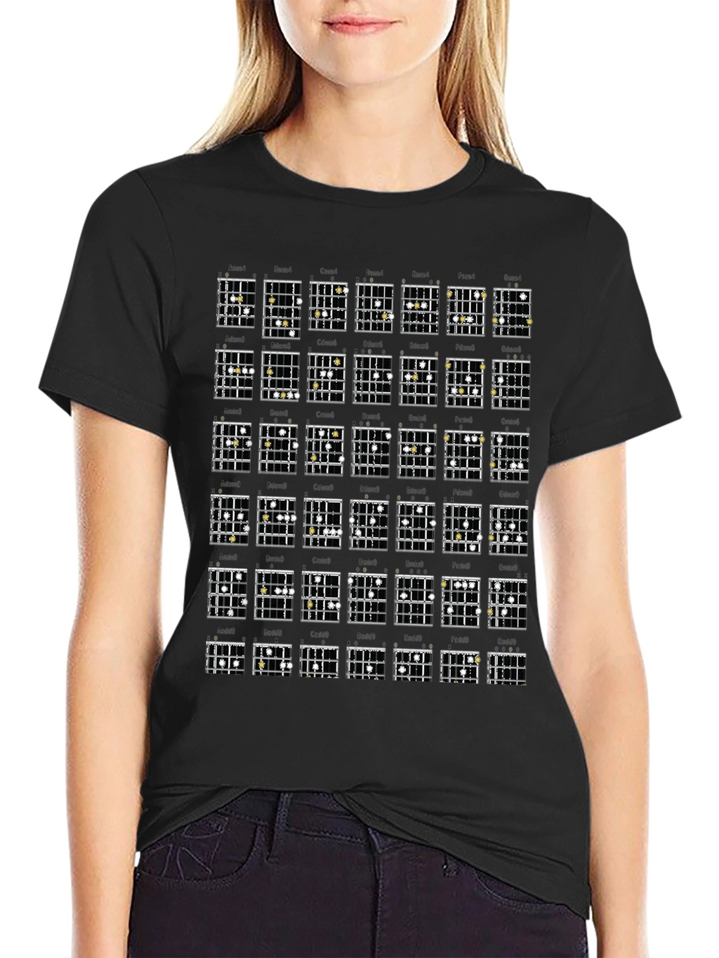 Guitar Chords Graphic Print T-Shirt