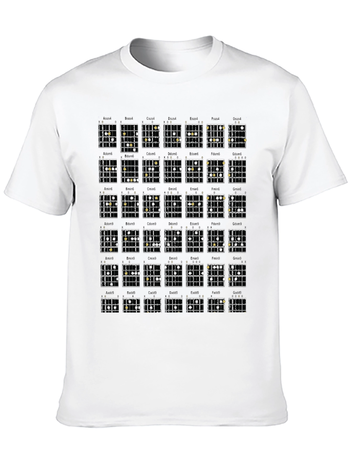 Guitar Chords Graphic Print T-Shirt