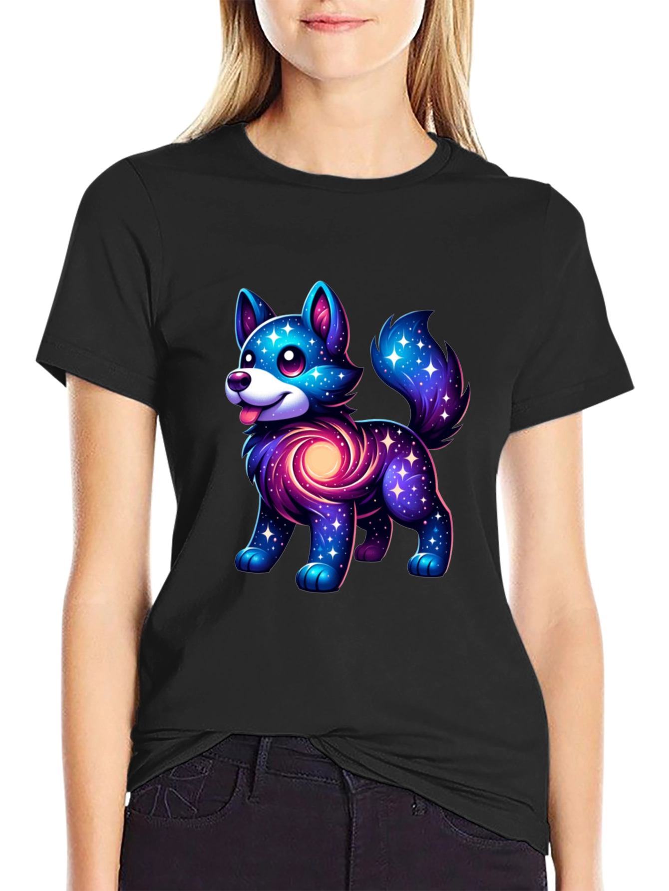 Galaxy Pup T-Shirt - Cosmic Dog Design